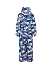 Mountain Warehouse Dark Blue Kids Cloud Printed Waterproof Fleece Lined Snowsuit - Image 3 of 7