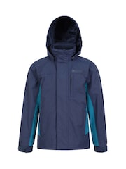 Mountain Warehouse Mid Blue Cannonball 3-in-1 Kids Waterproof Jacket - Image 5 of 7
