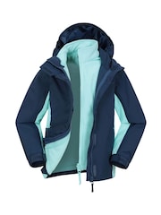 Mountain Warehouse Blue Lightning 3-in-1 Kids Waterproof Jacket - Image 1 of 7