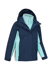 Mountain Warehouse Blue Lightning 3-in-1 Kids Waterproof Jacket - Image 2 of 7
