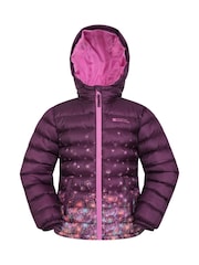Morado claro - Mountain Warehouse Seasons Kids Printed Water-Resistant Padded Jacket - Imagen 1 de 5