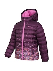 Morado claro - Mountain Warehouse Seasons Kids Printed Water-Resistant Padded Jacket - Imagen 4 de 5