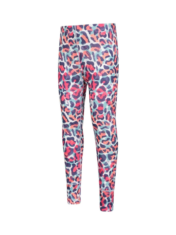 Mountain Warehouse Pink Kids Talus Printed Thermal Top And Joggers Set - Image 7 of 9
