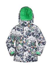 Mountain Warehouse Grey Kids Fleece Lined Printed Snow Ski Jacket And Trousers Set - Image 2 of 12
