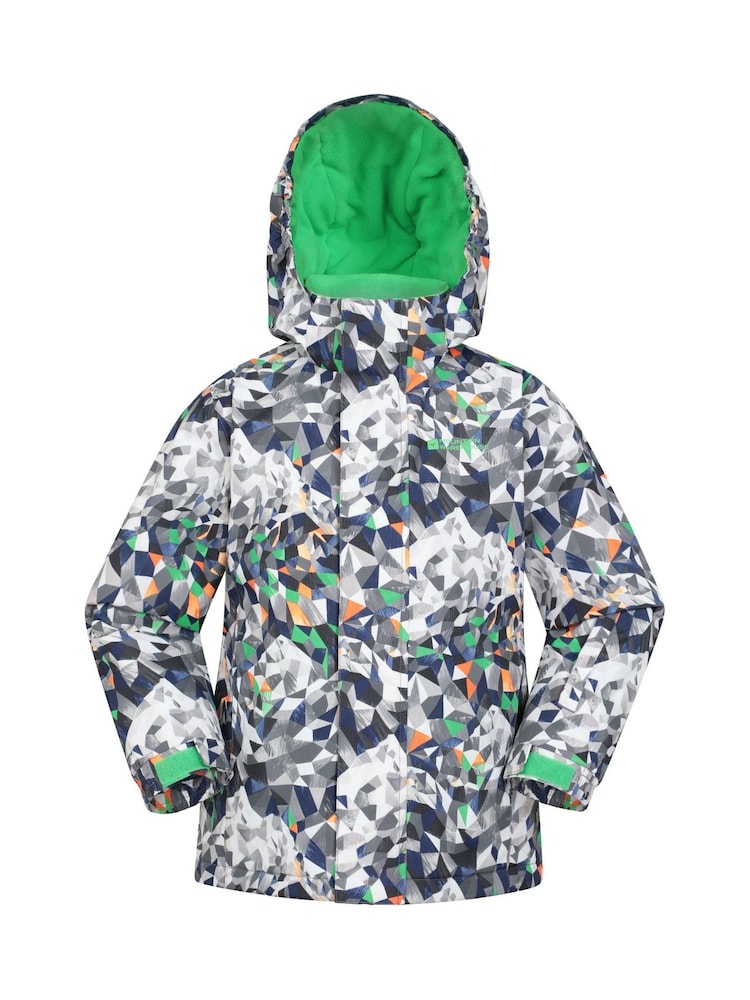 Mountain Warehouse Grey Kids Fleece Lined Printed Snow Ski Jacket And Trousers Set - Image 2 of 12