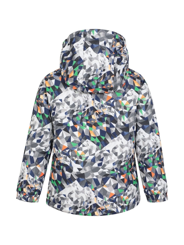Mountain Warehouse Grey Kids Fleece Lined Printed Snow Ski Jacket And Trousers Set - Image 3 of 12
