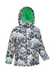 Mountain Warehouse Grey Kids Fleece Lined Printed Snow Ski Jacket And Trousers Set - Image 5 of 12
