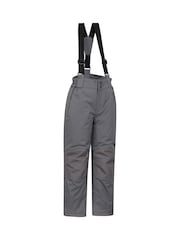 Mountain Warehouse Grey Kids Fleece Lined Printed Snow Ski Jacket And Trousers Set - Image 8 of 12