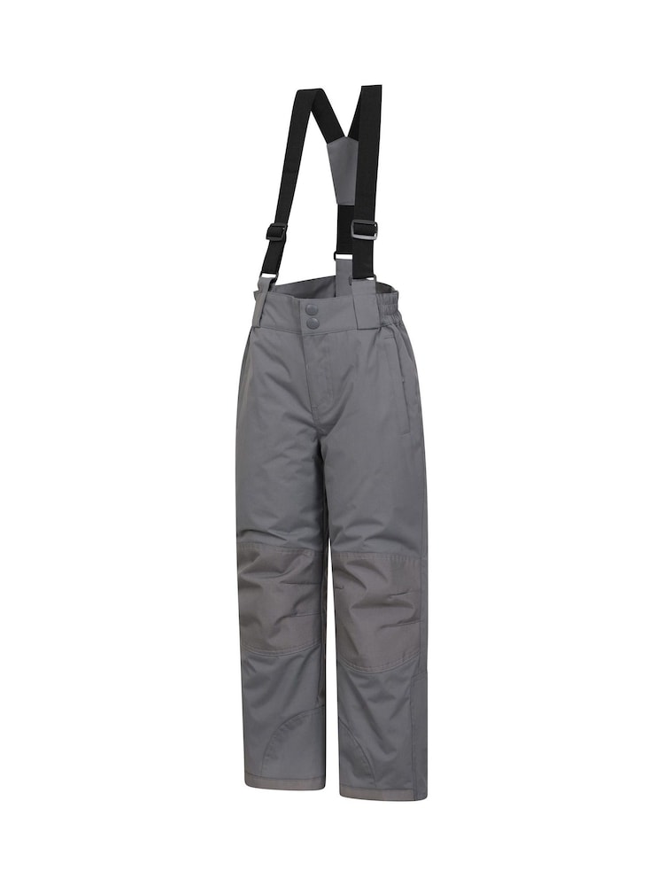 Mountain Warehouse Grey Kids Fleece Lined Printed Snow Ski Jacket And Trousers Set - Image 9 of 12