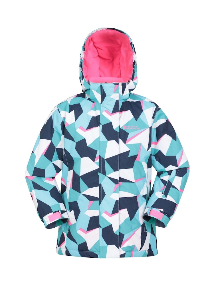 Mountain Warehouse Blue Kids Snowdrop Printed Ski Jacket - Image 1 of 7