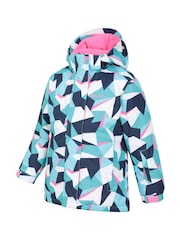 Mountain Warehouse Blue Kids Snowdrop Printed Ski Jacket - Image 4 of 7