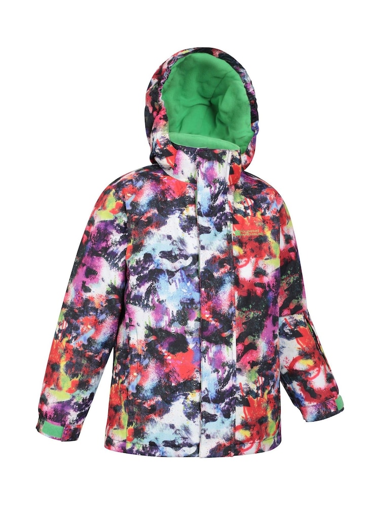 Mountain Warehouse White Kids Mogal Printed Fleece Lined Snow Ski Jacket - Image 3 of 6