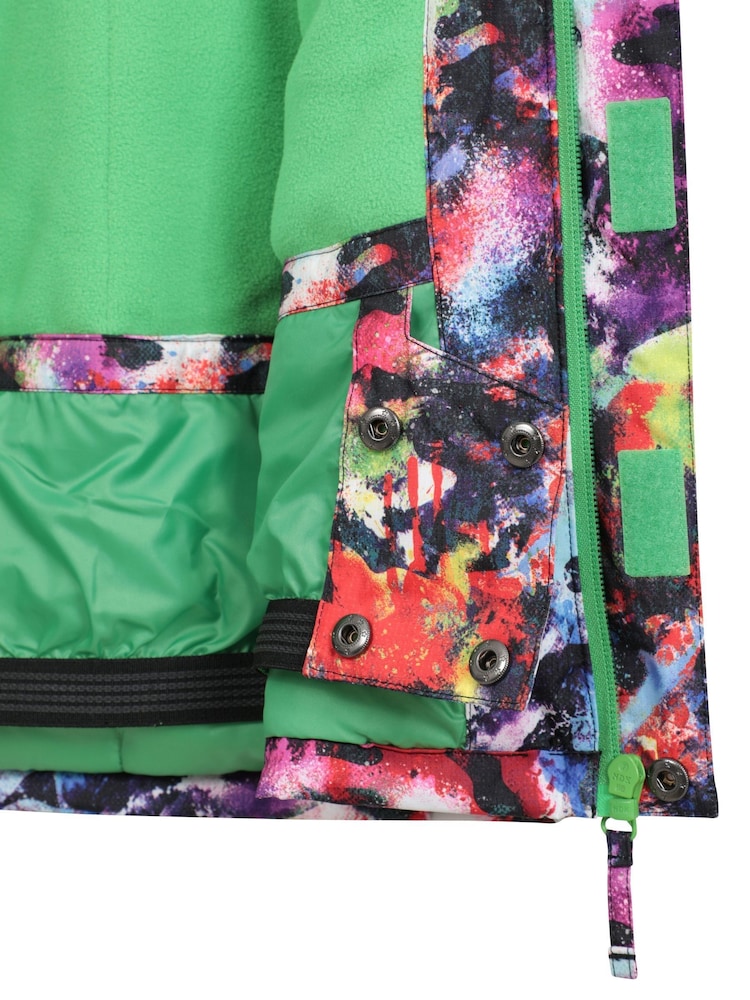 Mountain Warehouse White Kids Mogal Printed Fleece Lined Snow Ski Jacket - Image 5 of 6