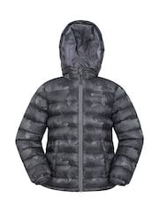 Gris - Mountain Warehouse Seasons Kids Printed Water-Resistant Padded Jacket - Imagen 1 de 5