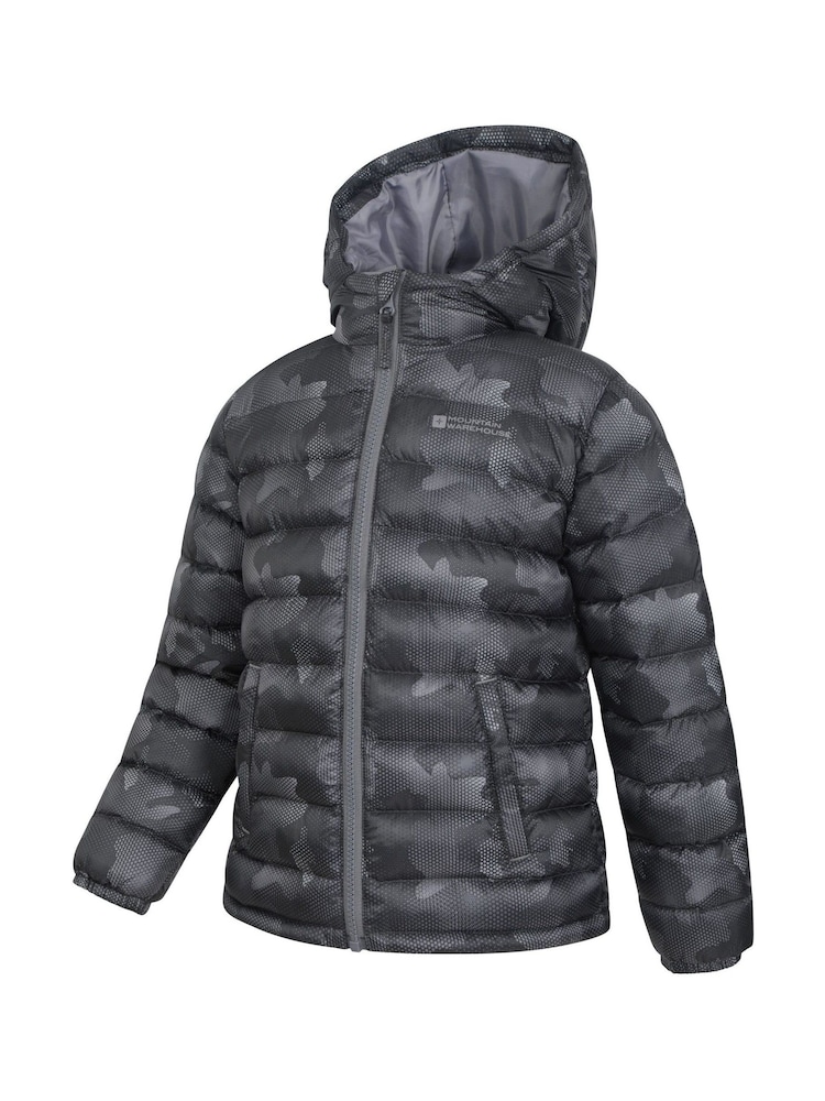 Gris - Mountain Warehouse Seasons Kids Printed Water-Resistant Padded Jacket - Imagen 2 de 5