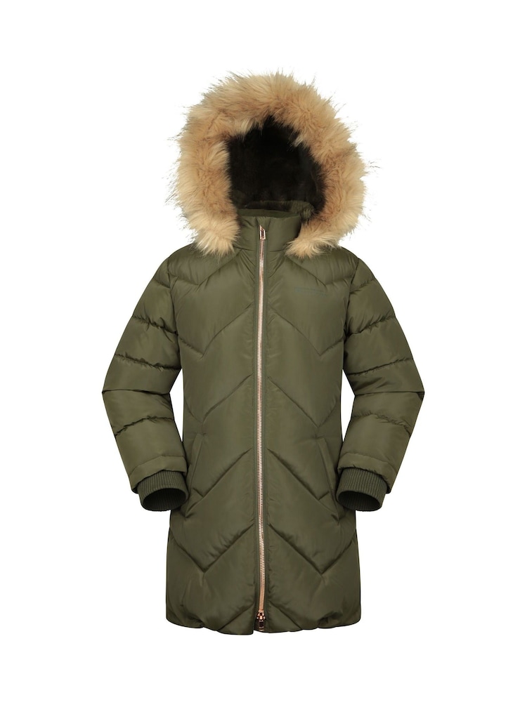 Mountain Warehouse Green Kids Galaxy Water-Resistant Long Padded Jacket - Image 1 of 5