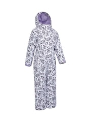 Mountain Warehouse Purple Kids Cloud Printed Waterproof Fleece Lined Snowsuit - Image 2 of 6
