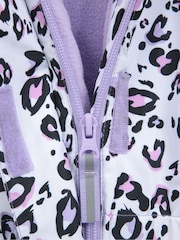 Mountain Warehouse Purple Kids Cloud Printed Waterproof Fleece Lined Snowsuit - Image 6 of 6