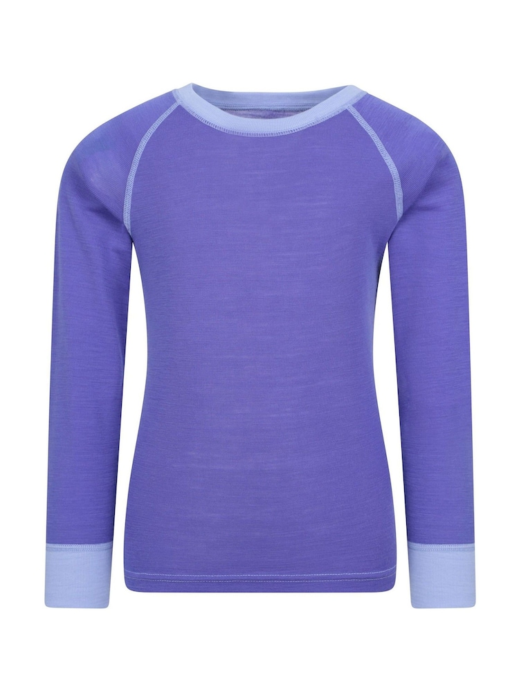 Mountain Warehouse Purple Merino II Kids Round Neck Thermal Top - Image 1 of 5