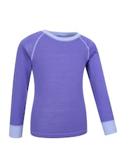 Mountain Warehouse Purple Merino II Kids Round Neck Thermal Top - Image 2 of 5