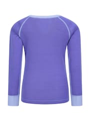 Mountain Warehouse Purple Merino II Kids Round Neck Thermal Top - Image 3 of 5