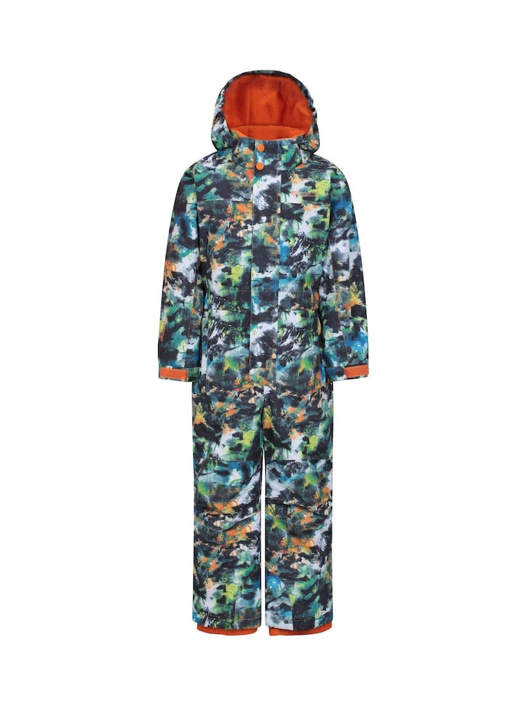 Mountain Warehouse Green Kids Cloud Printed Waterproof Fleece Lined Snowsuit - Image 1 of 7
