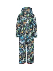 Mountain Warehouse Green Kids Cloud Printed Waterproof Fleece Lined Snowsuit - Image 3 of 7