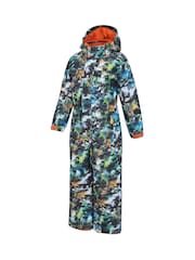 Mountain Warehouse Green Kids Cloud Printed Waterproof Fleece Lined Snowsuit - Image 4 of 7