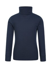 Mountain Warehouse Blue Kids Talus Roll Neck Thermal Top - Image 1 of 5
