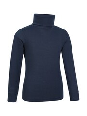 Mountain Warehouse Blue Kids Talus Roll Neck Thermal Top - Image 2 of 5