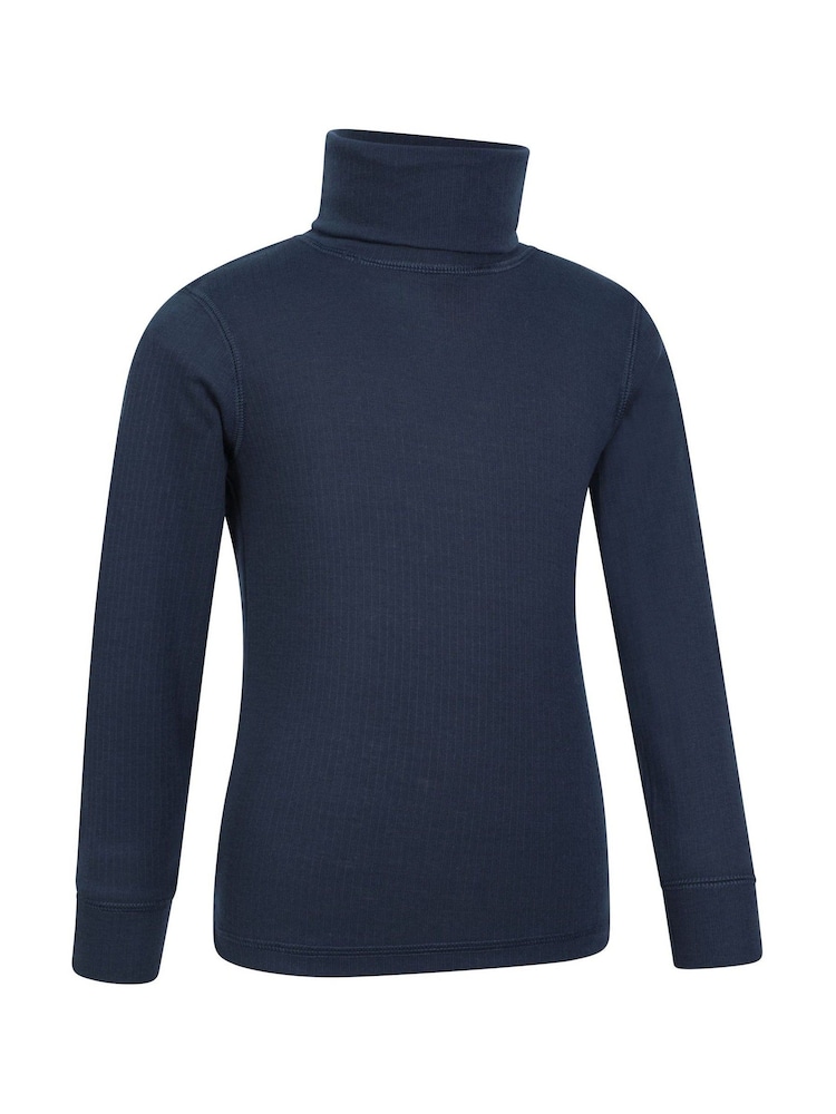 Mountain Warehouse Blue Kids Talus Roll Neck Thermal Top - Image 2 of 5