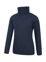 Mountain Warehouse Blue Kids Talus Roll Neck Thermal Top - Image 4 of 5