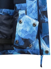 Mountain Warehouse Blue Light Kids Fleece Lined Printed Snow Ski Jacket And Trousers Set - Image 11 of 12