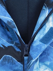 Mountain Warehouse Blue Light Kids Fleece Lined Printed Snow Ski Jacket And Trousers Set - Image 12 of 12