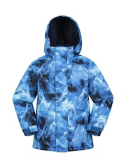 Mountain Warehouse Blue Light Kids Fleece Lined Printed Snow Ski Jacket And Trousers Set - Image 2 of 12