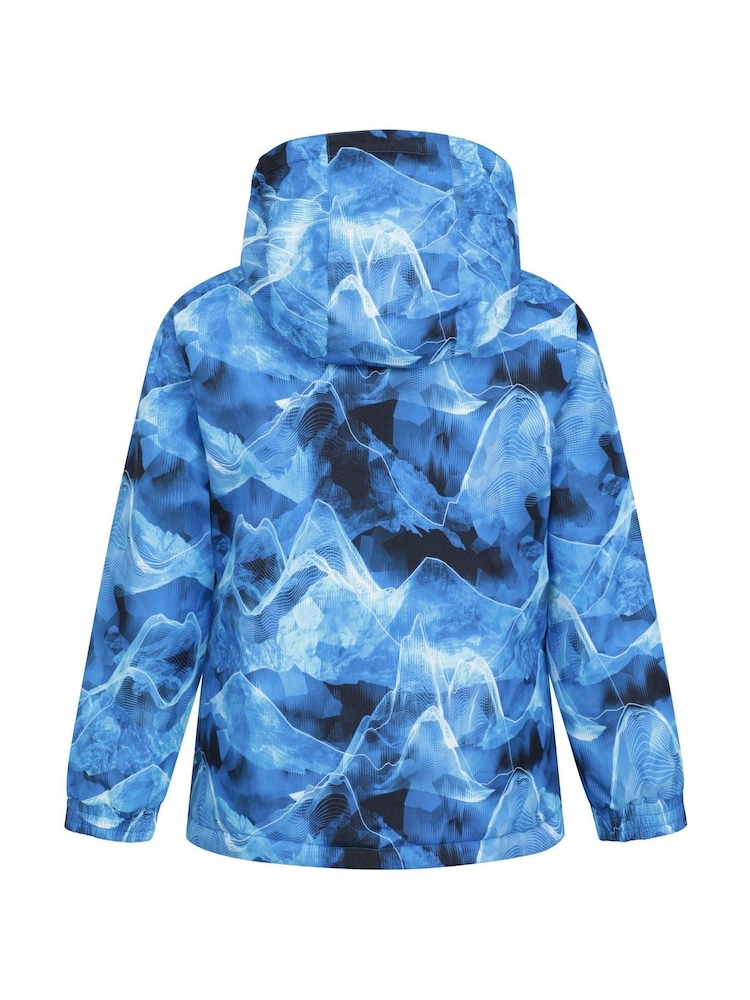 Mountain Warehouse Blue Light Kids Fleece Lined Printed Snow Ski Jacket And Trousers Set - Image 5 of 12