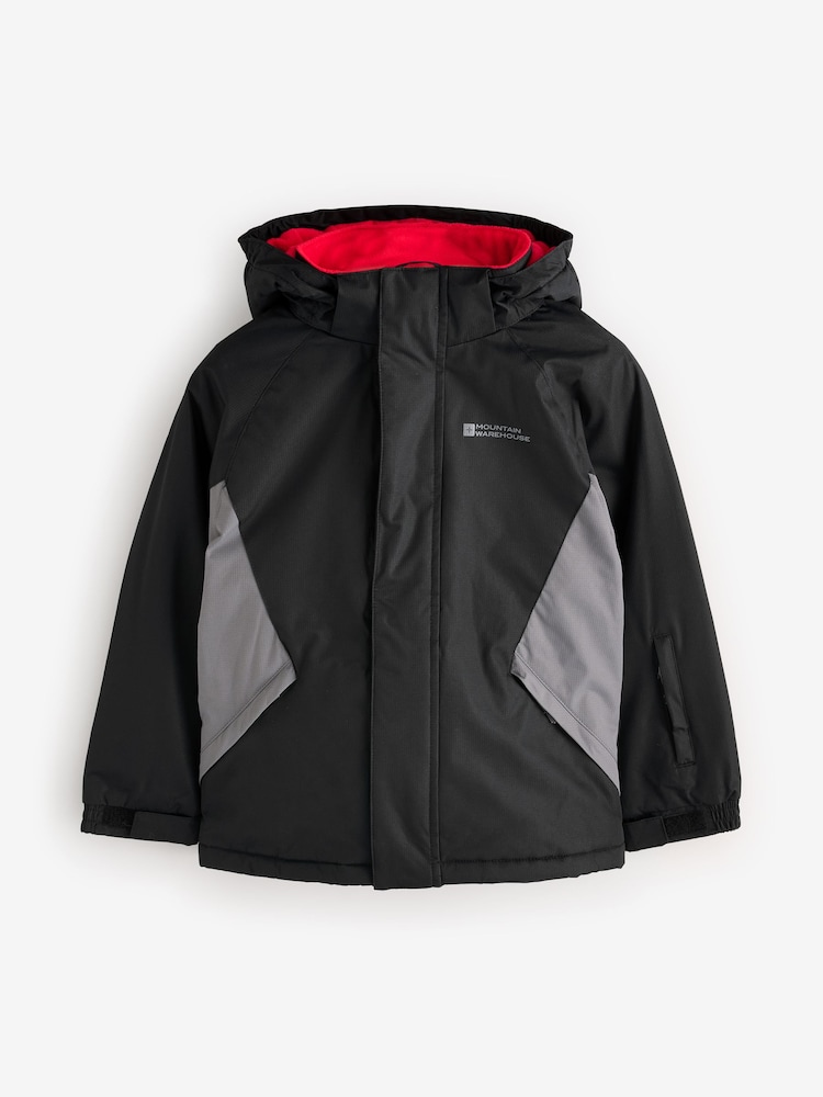 Mountain Warehouse Black Kids Fleece Lined Snow Ski Jacket And Trousers Set - Image 2 of 3 Mountain Warehouse Black Kids Fleece Lined Snow Ski Jacket And Trousers Set - Image 2 of 3