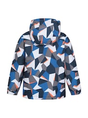 Mountain Warehouse Blue Kids Mogal Printed Fleece Lined Snow Ski Jacket - Image 3 of 7