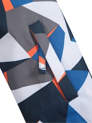 Mountain Warehouse Blue Kids Mogal Printed Fleece Lined Snow Ski Jacket - Image 6 of 7