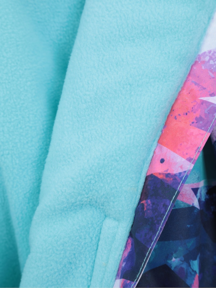 Mountain Warehouse Dark Purple Kids Cloud Printed Waterproof Fleece Lined Snowsuit - Image 7 of 7
