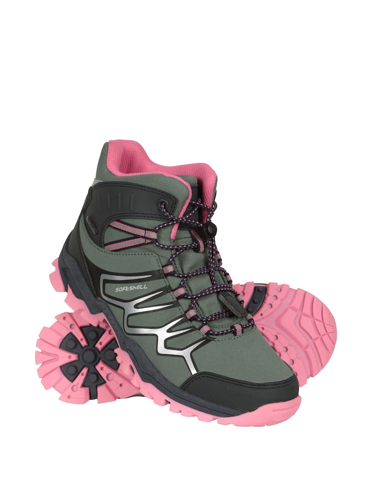 Mountain Warehouse Green Kids Softshell Walking Boots - Image 2 of 6