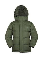 Mountain Warehouse Green Kids Snow II Water Resistant Padded Jacket - Image 1 of 5