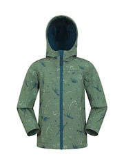 Verde claro - Mountain Warehouse Exodus Kids Printed Water-Resistant Softshell Jacket - Imagen 1 de 5