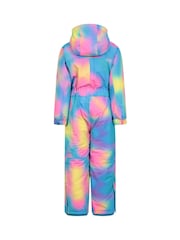 Mountain Warehouse Blue Cloud Printed Kids Waterproof Fleece Lined Snowsuit - Image 3 of 6