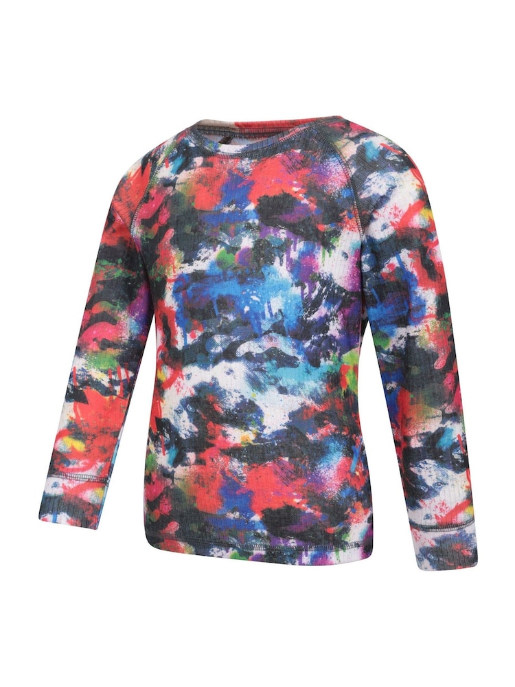 Mountain Warehouse Red Kids Talus Printed Thermal Top And Joggers Set - Image 5 of 12
