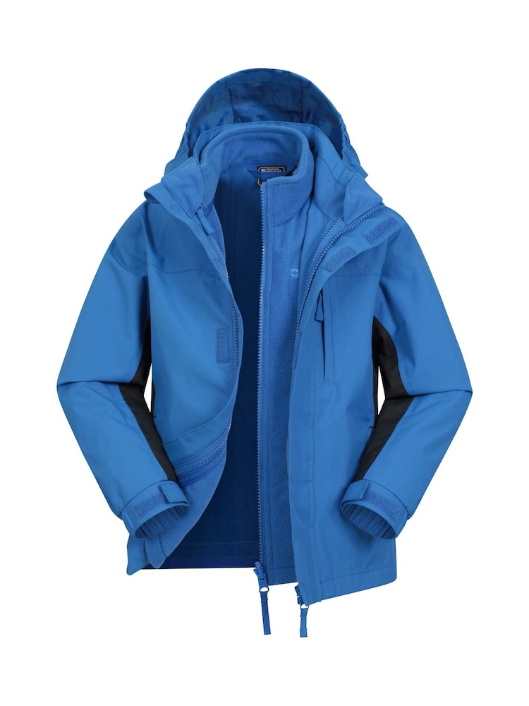 Azul - Mountain Warehouse Kids Cannonball 3 in 1 Waterproof Jacket - Imagen 1 de 6 Azul - Mountain Warehouse Kids Cannonball 3 in 1 Waterproof Jacket - Imagen 1 de 6