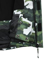 Mountain Warehouse Green Kids Mogal Printed Fleece Lined Snow Ski Jacket - Image 5 of 7