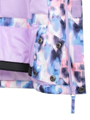 Mountain Warehouse Purple Kids Fleece Lined Printed Snow Ski Jacket And Trousers Set - Image 10 of 12