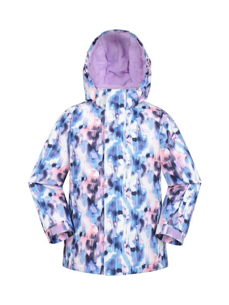 Mountain Warehouse Purple Kids Fleece Lined Printed Snow Ski Jacket And Trousers Set - Image 2 of 12