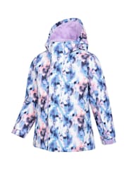 Mountain Warehouse Purple Kids Fleece Lined Printed Snow Ski Jacket And Trousers Set - Image 5 of 12